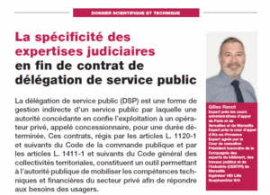 expertise judiciaire, fin de DSP, Gilles Racot